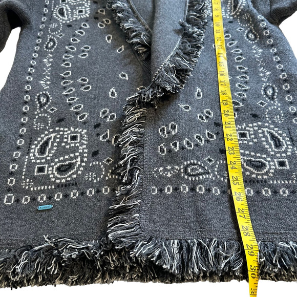 Alanui Bandana Jacquard Icon Cardigan Dark Grey M/L - Picture 10 of 10